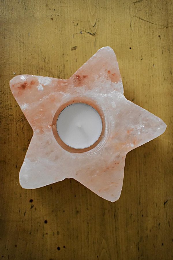 Salt tea light star